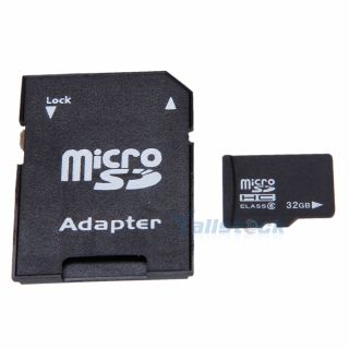 32G 32GB High Capacity Micro SD SDHC TF Flash Memory MicroSD Card + SD 