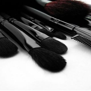 Makeup Brushes 32 Pro Eyebrow Brush Eyeshadow Cosmetic Natural Leather 