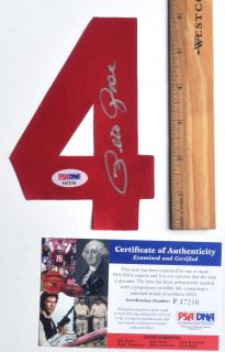 Pete Rose Signed Jersey Number 4 Authenticated Official