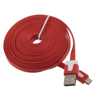 3M Flat Type Micro USB Data Sync Charging Cable for PDA Phone HTC 