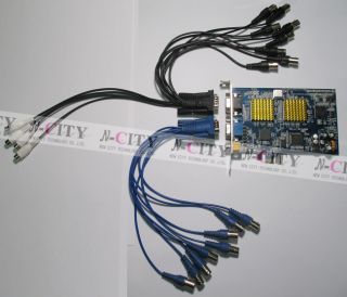 City NN 16 PCI E DVR Card 480 FPS 16CH 4 Audio Pro