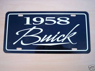 1958 Buick License Plate Tag 58 Century Special