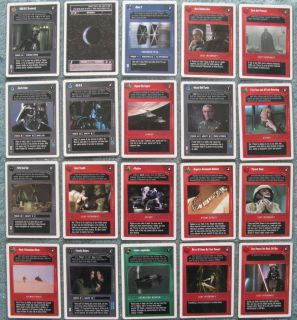 Star Wars CCG Premiere Unlimited R1 Cards Part 1/2 (Dark Side, Rare 