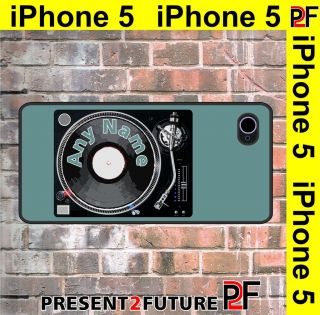 PERSONALISED DJ / RECORD DECK / TURNTABLE iPHONE 5 HARD CASE/COVER