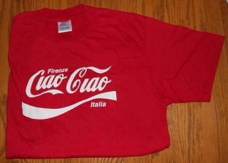 NEW ~ CIAO Firenza Ciao Ciao Italia T SHIRT ~ from Italy ~ Red, Men 