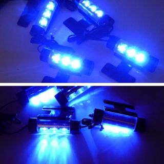 4X 3LED Car Charge 12V Glow Interior Decorative 4in1 Atmosphere Light 