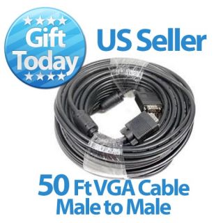 New 50 ft VGA Cable LCD Monitor TV Male to Male PC SVGA