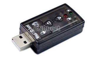 USB 2.0 3D Virtual 7.1 Channel Audio Sound Card Adapter