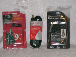 9ft 12ft 15ft 9 Outlet Extension Cord Tree Electronic