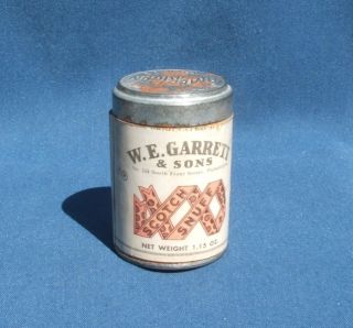 Vintage w E Garrett and Sons Scotch Snuff Can