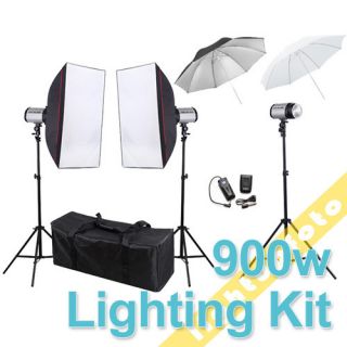 900W Photo Studio Mini Flash Monolight Kit Carry Bag