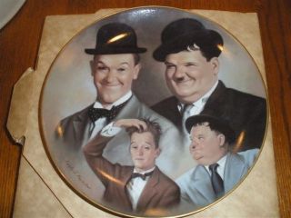 Laurel and Hardy Decorative Plate by Cassidy J Alexander