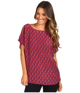 Joie Meadow Abstract Print Cold Shoulder Silk Top $100.99 $168.00 