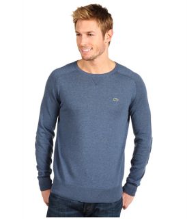 Lacoste   Cotton Cashmere Crew Neck Sweater w/ Sweatshirt Details and 