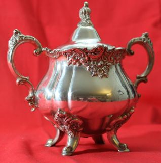 Wallace Baroque 284 Sugar Bowl Silverplate Vintage never used