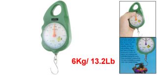 Arabic Number Dial Green 6Kg 13.2Lb Capacity Hanging Hook Scale Pomca