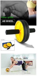 AB Wheel ABS Abdominal Workout Exerciser Roller Waist Arms Back Thigh 