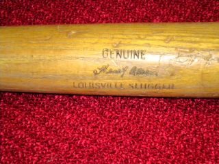 Hank Aaron Game Used Hillerich Bradsby Bat Braves HOF Gehrig All 