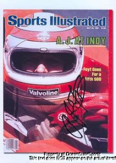 foyt signed sports illustrated cover aj indy 500