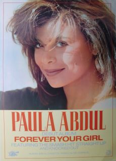 PAULA ABDUL FOREVER YOUR GIRL NEW ZEALAND PROMO POSTER   80s Pop 