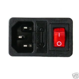 10 Snap in Universal AC Power Socket W LED FUSE