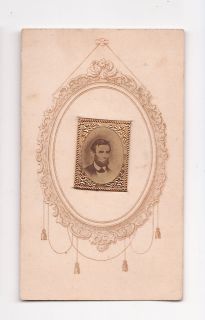 Abraham Lincoln Small Portrait on CDV Size Card