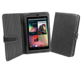 Cover Up Google Nexus 7 Tablet Book Style Nappa Leather Case Black