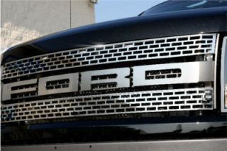 Ford F 150 Raptor 2010 12 Stainless Steel Grilles Upper Front Polished 