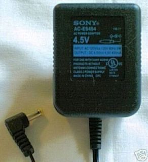 SONY POWER ADAPTER 4 5 Volt Model AC ES454 Minidisc for CD  MD 