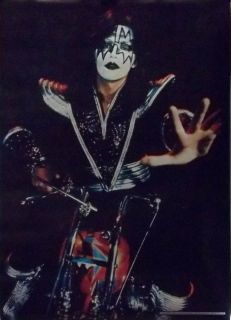Ace Frehley 20x28 Chopper Motorcycle Poster 1977 Kiss