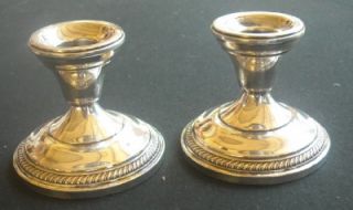 Pair Hamilton Sterling Silver Candlesticks Weighted