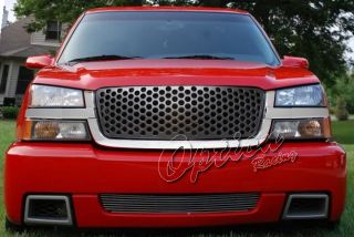 03 06 Chevy Avalanche Chrome Black Front Grille Replacement Grill Kit 