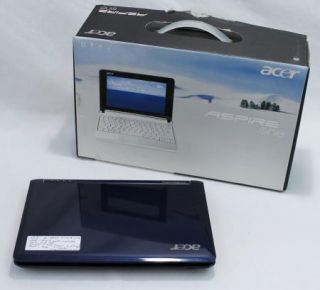 As Is Blue Acer Aspire One ZG5 Netbook in Original Box
