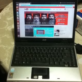 Acer Aspire 3620 Intel Laptop Celeron M Computer Notebook Ubunto OS 12 