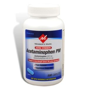 mark acetaminophen pm 500 mg extra strength 500 caplets
