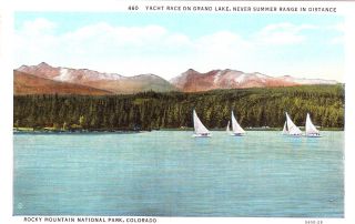 Yacht Race on Grand Lake Never Summer Range Rocky Mountain Co Colorado 