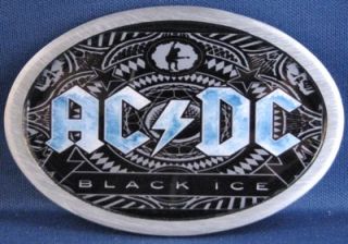 ac dc acdc back in black pewter belt buckle