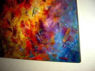   Abstract Modern Wall Decor Oil Knife Painting Eugenia Abramson