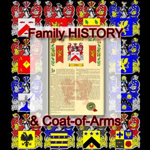 Armorial Name History Coat of Arms Family Crest 11x17 Abbott to Aviles 