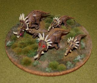 Acheson Creations Painted 28mm StyracosaurusSpiked Lizard Dinosaurs 
