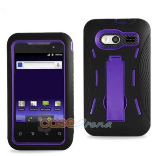 Huawei Activa 4G M920 Case Black Purple Hard Cover Silicone Case Kick 