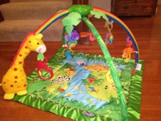 Fisher Price Rainforest Baby Activity Play Mat Melodies Lights Deluxe 