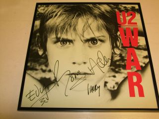   War Album Autograph U2 Group Edge Clayton Mullen COA Look