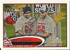 2012 Topps (27) Card St Louis Cardinals Team Set Series 1 & 2