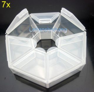 Transparent Acrylic Jewelry Beads Organizer Box Storage Container 7x 