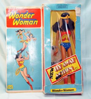 Vintage Mego Action Figure Wonder Woman 12  Fly Away in Box Linda 