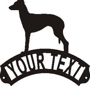 Greyhound Kennel Sign Dog House Address Sign Custom