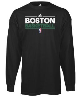 Boston Celtics Black Adidas 2011 2012 on Court Practice Long Sleeve T 