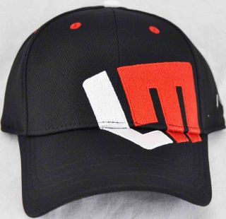 Loudmouth Golf Black Adjustable White Red Letters Hat Loud Mouth John 