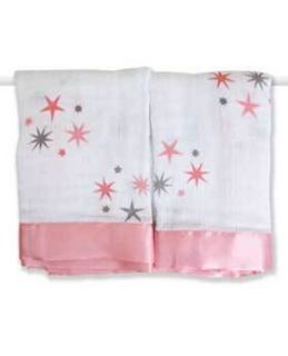 Aden Anais 2 Issie Security Blankets Aden and Anais Star Light Pink 